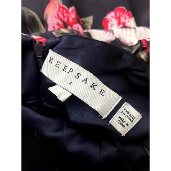 KEEPSAKE V-neck Backless Black Floral Spaghetti Strap Dress - Picture 7 of 7